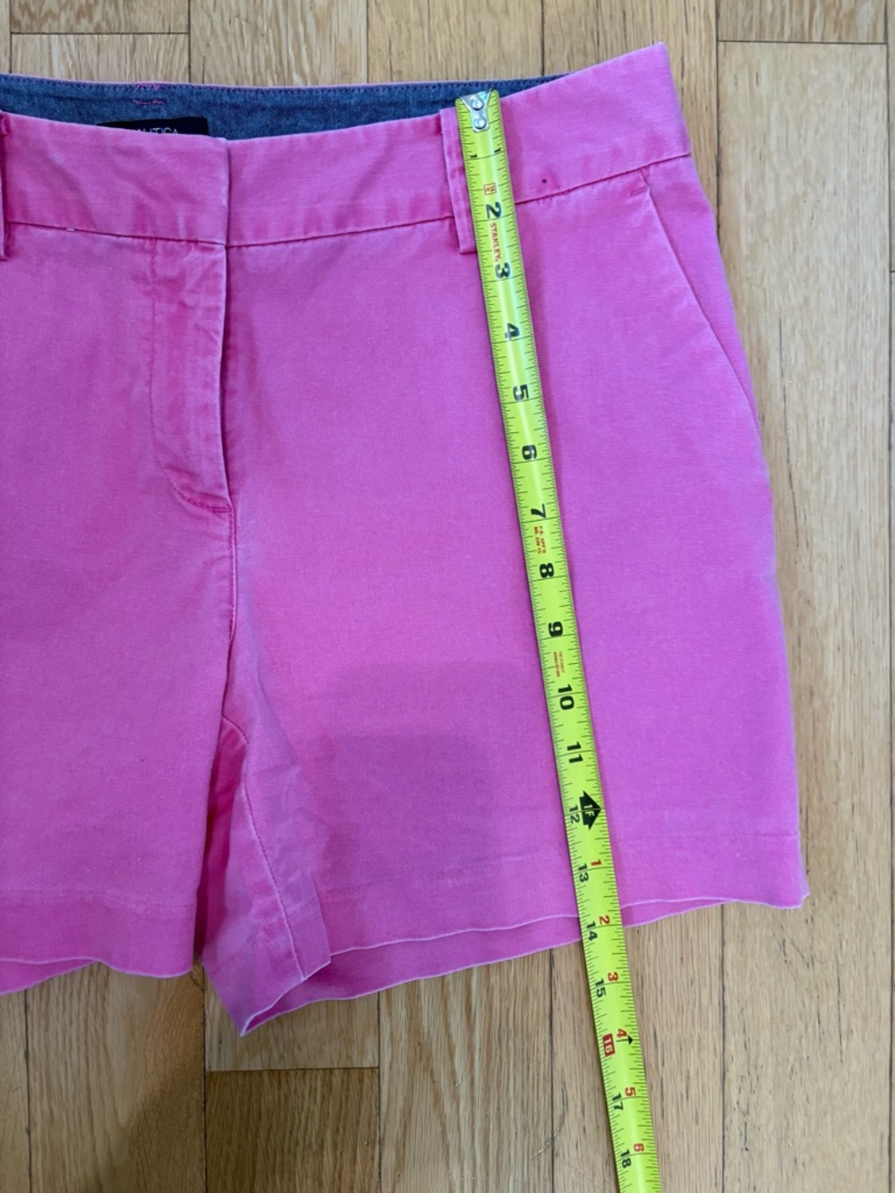 Nautica Pink Chino Shorts Women Mid Rise Cotton Preppy Summer 8 - Picture 3 of 7